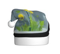 WHJHBD Denti di leone in un sacchetto trasparente Stampato Uomini e donne peluche cappelli di Natale, adulti Capodanno festa tappi