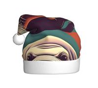 WHJHBD Tricheco Stampato Uomini e donne peluche cappelli di Natale, adulti capodanno festa tappi