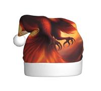 WHJHBD Una bella fenice stampata da uomo e da donna in peluche cappelli di Natale, tappi per feste di Capodanno per adulti