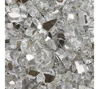 WHJJK Temperato Fire in Vetro in Barattolo da 4,5 Kilogram con maniglia di trasporto - progettato per gas Fire Pits e camini 10 Pound Jar (1/2") Diamond Starlight Reflective