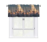 WHJSHOP Aereo tra le nuvole colorate Tenda con asta corta, 137,2 x 45,7 cm per cucina, bagno, lavanderia e finestre dello studio, con un filtro della luce