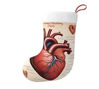 WHJSHOP Anatomia Umana Grafico Cuore Stampa Calze di Natale Calze Festival Grande Capacità Stampato Calzini Decorazione