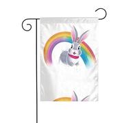 WHJSHOP Attraversando l'arcobaleno Immagine Bandiera Giardino Decorazione Cortile 30,5 x 45,7 cm Spessore durevole