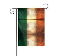 WHJSHOP Bandiera irlandese retrò stampa bandiere da giardino 30,5 x 45,7 cm per decorazione cortile con larghezza di 3 cm (solo bandiera, asta non inclusa)