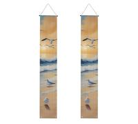 WHJSHOP Bandiera per portico di laurea con stampa di gabbiani aerei, robusta, durevole, lavabile e riutilizzabile, decorazione per laurea 30,5 x 180 cm