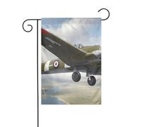 WHJSHOP Bandiere da giardino a forma di aeroplano della Seconda Guerra Mondiale, 30,5 x 45,7 cm, per decorazione da cortile, larghezza palo di 3 cm (solo bandiera, asta non inclusa)