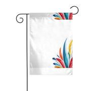 WHJSHOP Bandiere da giardino colorate con crepe di ghiaccio sabbiate, 30,5 x 45,7 cm, per decorazione da cortile, larghezza di posizione del palo di 3 cm (solo bandiera, asta non inclusa)