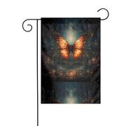 WHJSHOP Bandiere da giardino con farfalla nel vortice, 30,5 x 45,7 cm, per decorazione da cortile con larghezza di 3 cm (solo bandiera, asta non inclusa)