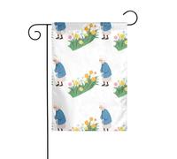 WHJSHOP Bandiere da giardino con immagine della nonna che guarda il mare di fiori, 30,5 x 45,7 cm, decorazione da cortile con larghezza di 3 cm (solo bandiera, asta non inclusa)
