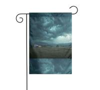 WHJSHOP Bandiere da giardino con immagine della tempesta dopo la calma, 30,5 x 45,7 cm, per decorazione da cortile, con asta larga 3 cm (solo bandiera, asta non inclusa)