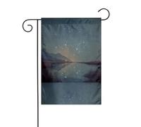 WHJSHOP Bandiere da giardino con immagine di stella splendente, 30,5 x 45,7 cm, per decorazione da cortile con 3 cm di larghezza (solo bandiera, asta non inclusa)