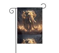 WHJSHOP Bandiere da giardino con motivo "A little elephant who turns magic", 30,5 x 45,7 cm, per decorazione da cortile, larghezza di posizione del palo di 3 cm (solo bandiera, asta non inclusa)