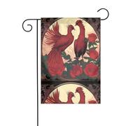 WHJSHOP Bandiere da giardino con motivo Phoenix e Rose, 30,5 x 45,7 cm, per decorazione da cortile, larghezza di posizione del palo di 3 cm (solo bandiera, asta non inclusa)