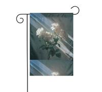 WHJSHOP Bandiere da giardino con rose sotto la trave, 30,5 x 45,7 cm, per decorazione da cortile con larghezza di 3 cm (solo bandiera, asta non inclusa)