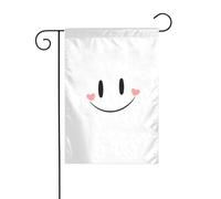 WHJSHOP Bandiere da giardino con scritta "Keep smiling every day", 30,5 x 45,7 cm, per decorazione da cortile, con asta larga 3 cm (solo bandiera, asta non inclusa)