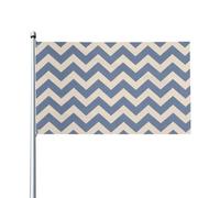 WHJSHOP Bandiere decorative per esterni con stampe a righe blu e beige, 0,9 x 1,5 m, in poliestere vivace per cortile, patio, feste e altro