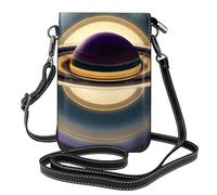 WHJSHOP Bella borsa del telefono di vibrazione della borsa a tracolla delle piccole donne di cuoio dell'immagine di Saturno, impermeabile e durevole