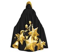 WHJSHOP Bellissimo mantello con cappuccio per adulti con immagine di campane stellari, senza cerniera, comodo e resistente per giochi di ruolo
