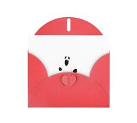 WHJSHOP Biglietto d'auguri con stampa fantasma divertente, carta perlescente di alta qualità, effetto perlato su entrambi i lati, busta in carta perlata con fibbia d'amore