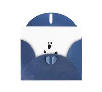 WHJSHOP Biglietto d'auguri con stampa fantasma divertente, carta perlescente di alta qualità, effetto perlato su entrambi i lati, busta in carta perlata con fibbia d'amore