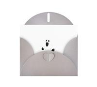 WHJSHOP Biglietto d'auguri con stampa fantasma divertente, carta perlescente di alta qualità, effetto perlato su entrambi i lati, busta in carta perlata con fibbia d'amore