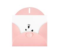 WHJSHOP Biglietto d'auguri con stampa fantasma divertente, carta perlescente di alta qualità, effetto perlato su entrambi i lati, busta in carta perlata con fibbia d'amore