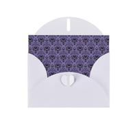 WHJSHOP Biglietto di auguri bianco con motivo a palazzo infestato, 10,2 x 15,2 cm, per Natale, compleanni dei bambini, San Valentino, anniversari di matrimonio e inviti per feste