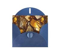 WHJSHOP Biglietto di auguri con stampa di frammenti di vetro dorato, carta perlescente di alta qualità, effetto perlato su entrambi i lati, busta di carta perlata con fibbia