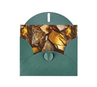 WHJSHOP Biglietto di auguri con stampa di frammenti di vetro dorato, carta perlescente di alta qualità, effetto perlato su entrambi i lati, busta di carta perlata con fibbia