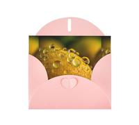 WHJSHOP Biglietto di auguri con stampa di gocce d'acqua, carta perlescente di alta qualità, effetto perlato su entrambi i lati, busta in carta perlata con fibbia d'amore