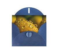 WHJSHOP Biglietto di auguri con stampa di gocce d'acqua, carta perlescente di alta qualità, effetto perlato su entrambi i lati, busta in carta perlata con fibbia d'amore