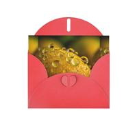 WHJSHOP Biglietto di auguri con stampa di gocce d'acqua, carta perlescente di alta qualità, effetto perlato su entrambi i lati, busta in carta perlata con fibbia d'amore