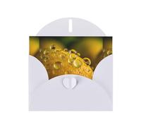 WHJSHOP Biglietto di auguri con stampa di gocce d'acqua, carta perlescente di alta qualità, effetto perlato su entrambi i lati, busta in carta perlata con fibbia d'amore