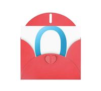 WHJSHOP Biglietto di auguri con stampa di lettere blu acqua, carta perlescente di alta qualità, effetto perlato su entrambi i lati, busta in carta perlata con fibbia d'amore