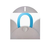 WHJSHOP Biglietto di auguri con stampa di lettere blu acqua, carta perlescente di alta qualità, effetto perlato su entrambi i lati, busta in carta perlata con fibbia d'amore