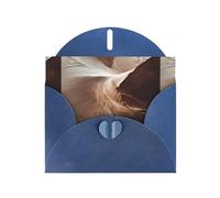 WHJSHOP Biglietto di auguri con stampa di segni del vento sulle dune di sabbia, carta perlescente di alta qualità, effetto perla su entrambi i lati, busta di carta perlata con fibbia d'amore