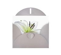 WHJSHOP Biglietto di auguri grigio con bellissimo motivo gigli 10,2 x 15,2 cm per Natale, compleanni dei bambini, San Valentino, anniversari di matrimonio e inviti per feste