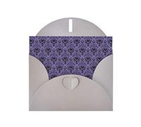 WHJSHOP Biglietto di auguri grigio con motivo a palazzo infestato, 10,2 x 15,2 cm, per Natale, compleanni dei bambini, San Valentino, anniversari di matrimonio e inviti per feste