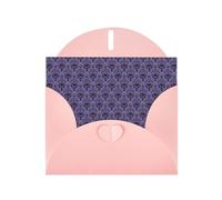 WHJSHOP Biglietto di auguri rosa con motivo a palazzo infestato, 10,2 x 15,2 cm, per Natale, compleanni dei bambini, San Valentino, anniversari di matrimonio e inviti per feste