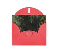 WHJSHOP Biglietto di auguri rosso con nuvole sotto l'abisso, perfetto per San Valentino, anniversario di matrimonio e inviti per feste