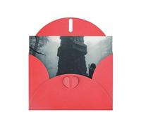 WHJSHOP Biglietto di auguri rosso con stampa castello maledizione, perfetto per San Valentino, anniversario di matrimonio e inviti per feste
