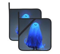 WHJSHOP Blue-ray Ghost Picture - Sottovaso quadrato isolato, 2 pezzi, dotato di una comoda corda laterale per appenderlo facilmente