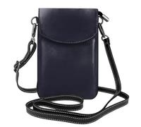 WHJSHOP Borsa a tracolla del telefono di vibrazione di vibrazione delle piccole donne del cuoio dell'immagine nera di colore solido, impermeabile e durevole