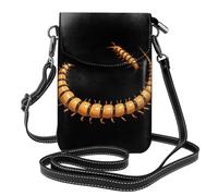 WHJSHOP Borsa di giro del telefono di vibrazione della tracolla delle piccole donne di cuoio dell'immagine del millepiedi, impermeabile e durevole