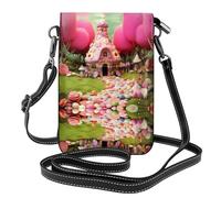 WHJSHOP Borsa sveglia del telefono di vibrazione di vibrazione della piccola donna di cuoio dell'immagine della Camera di Candy, impermeabile e durevole