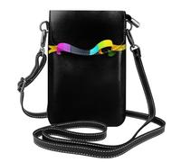 WHJSHOP Borsa variopinta del telefono di vibrazione della borsa a tracolla delle piccole donne di cuoio delle stelle filanti, impermeabile e durevole
