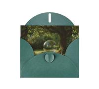 WHJSHOP Bubbles in the shade Prints, biglietto di auguri con carta perlescente di alta qualità, effetto perlato su entrambi i lati, busta in carta perlata con fibbia d'amore