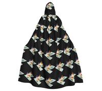 WHJSHOP Burning Desire Picture - Mantello con cappuccio per adulti, per Halloween, giochi di ruolo e feste a tema