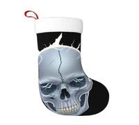WHJSHOP Calze decorative natalizie con fulmine nel cranio, per decorare Halloween, Natale e Capodanno