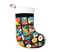 WHJSHOP Calze decorative natalizie con motivo a frammenti retrò per decorare Halloween, Natale e Capodanno